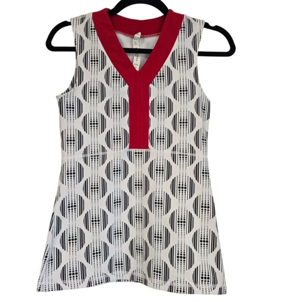 Lululemon Athletica Geometric Print Sleeveless V-Neck Athletic Dress Size‎ 4